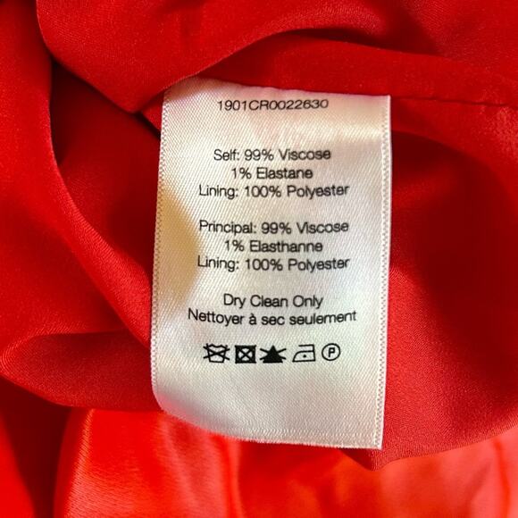 Veronica Beard Odessa Red Wrap Tie Front Long Sleeve sz 0 - Picture 5 of 8